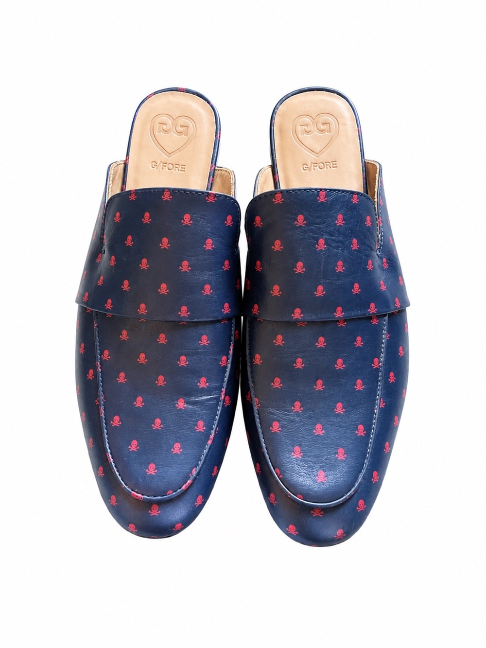 G/FORE Killer T’s Skull Print Leather Mule Loafers Women’s Size 9